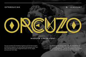 Orcuzo – Modern Greek Font, a Handwritten Font by overlaytemplates