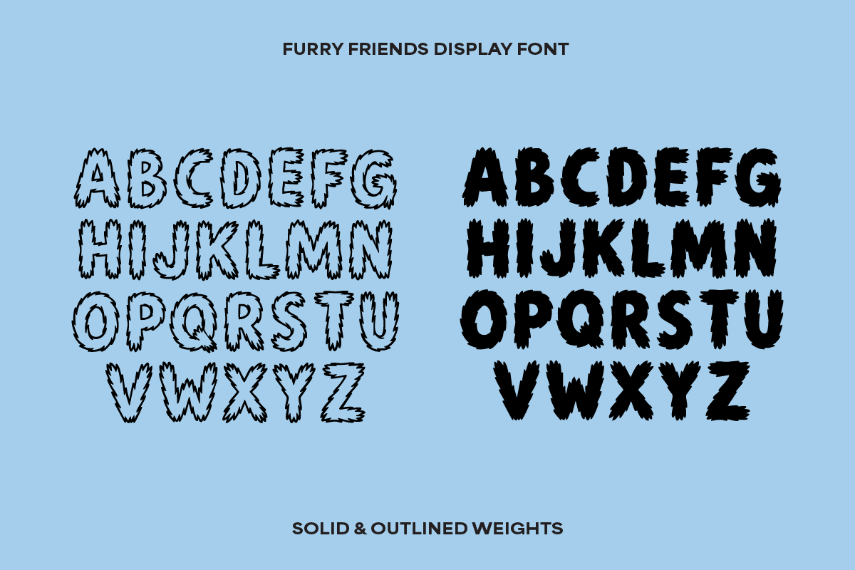 Furry Friends Cartoon Display Font, a Handwritten Font by Sarah Baker (Photo 7 of 8)