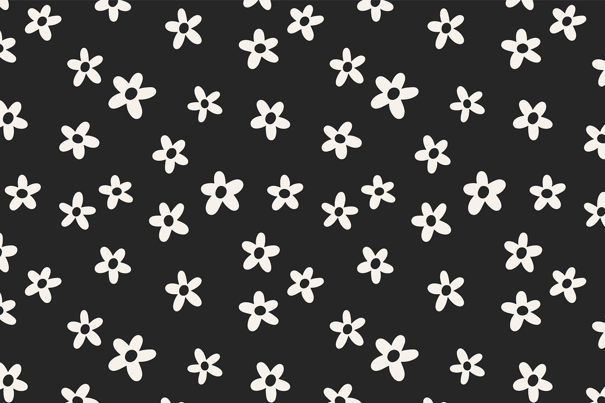 Floral seamless daisy patterns set, a Pattern Graphic by Good Studio
