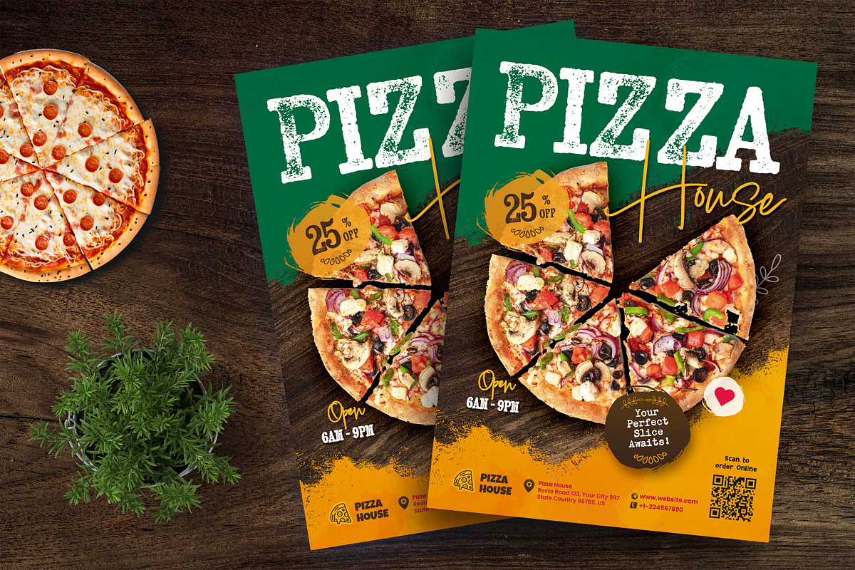 Pizza House Flyer Template, a Flyer Template by Boostock (Photo 1 of 4)