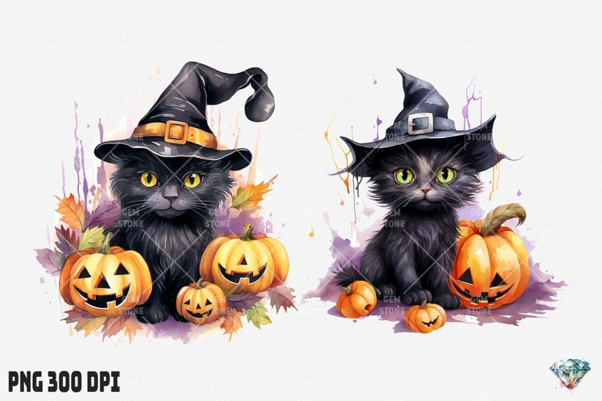 Halloween Black Cat, an Illustration by Gemstone (Photo 9 of 12)