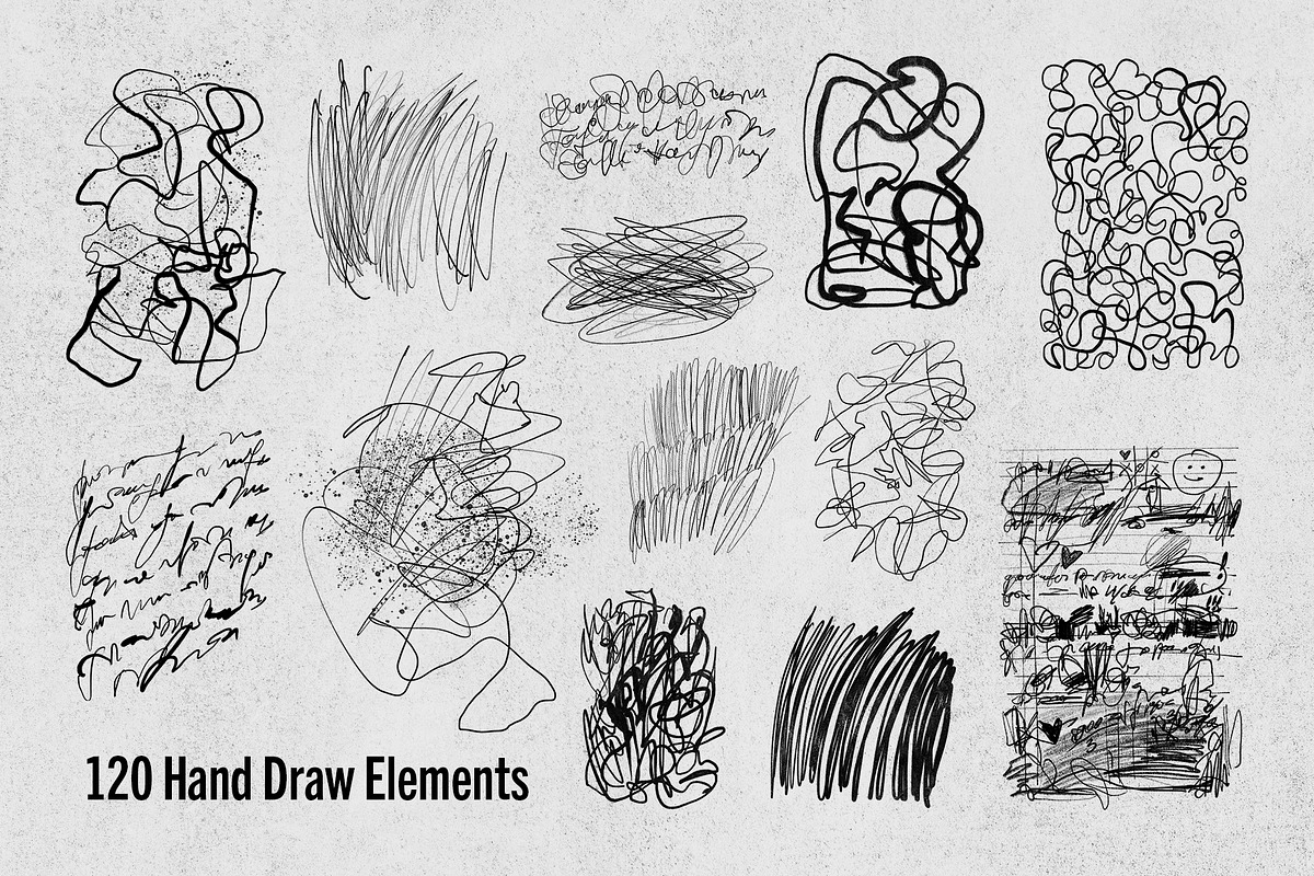 Y2K Scribble Grunge Pencil, Graffiti, an Object Graphic by Oksana Trygub (Photo 4 of 21)