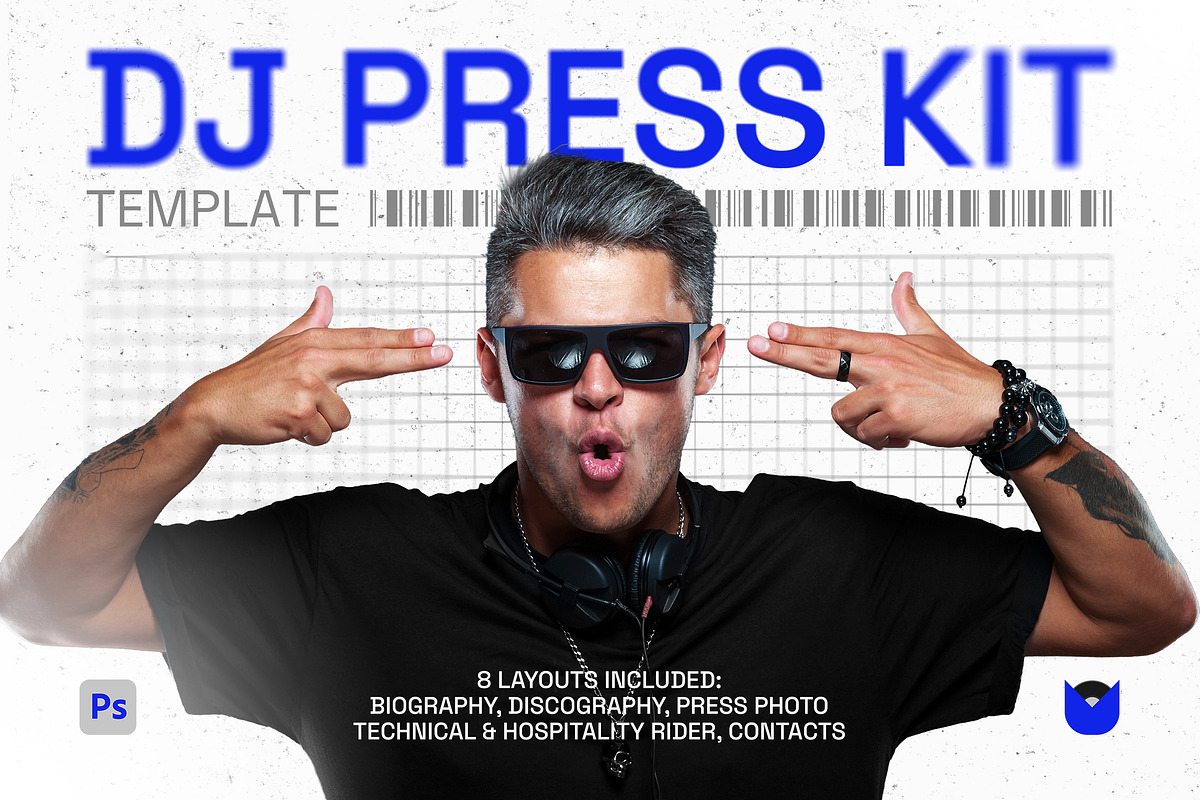 Club DJ Press Kit / EPK Template, a Resume Template by vinyljunkie (Photo 1 of 8)