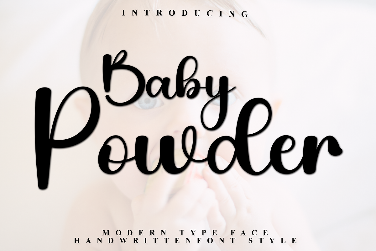 Baby Powder, a Handwritten Font by InermediaSTUDIO (Photo 1 of 7)