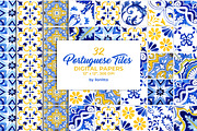 Portuguese Tiles Digital Papers, a Pattern Graphic by ilonitta (Thumbnail 1 of 11)