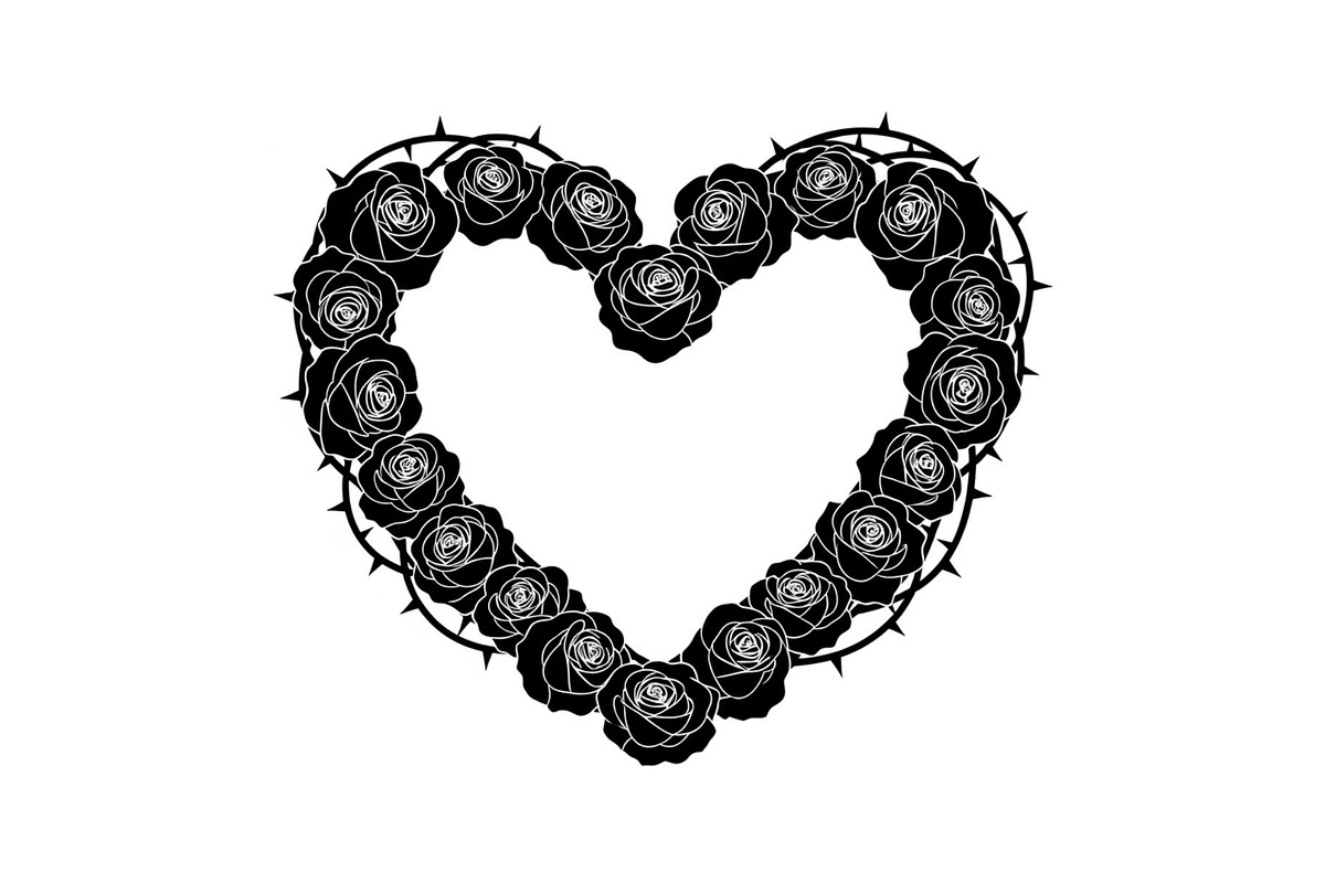 Floral Heart Wreath SVG Bundle, an Illustration by Gaye Art (Photo 15 of 31)