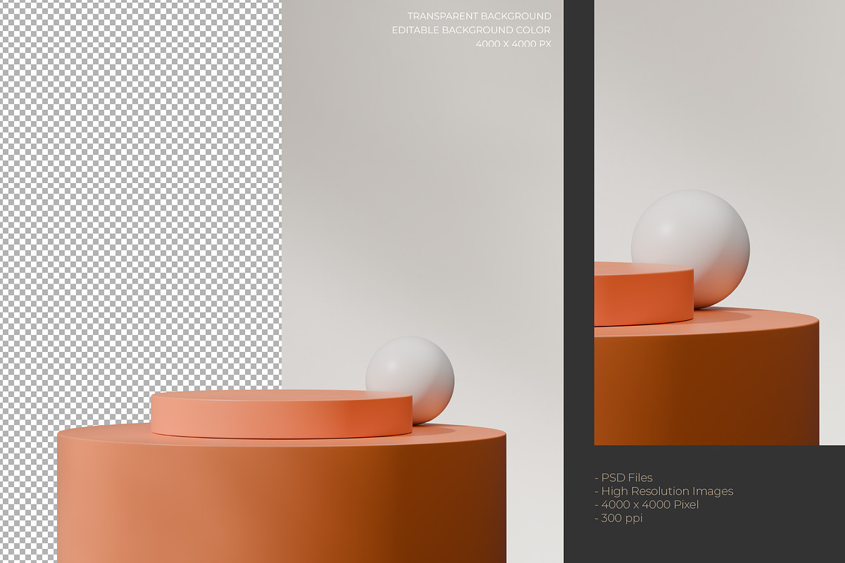 5 Podium with Transparent Background, a Background Graphic by faustudio (Photo 7 of 7)
