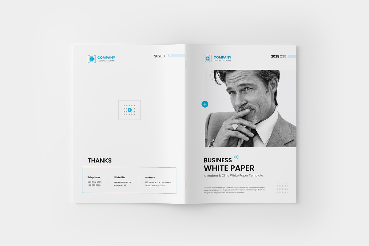 Business WhitePaper Brochure I Canva, a Brochure Template by PixWork (Photo 3 of 14)