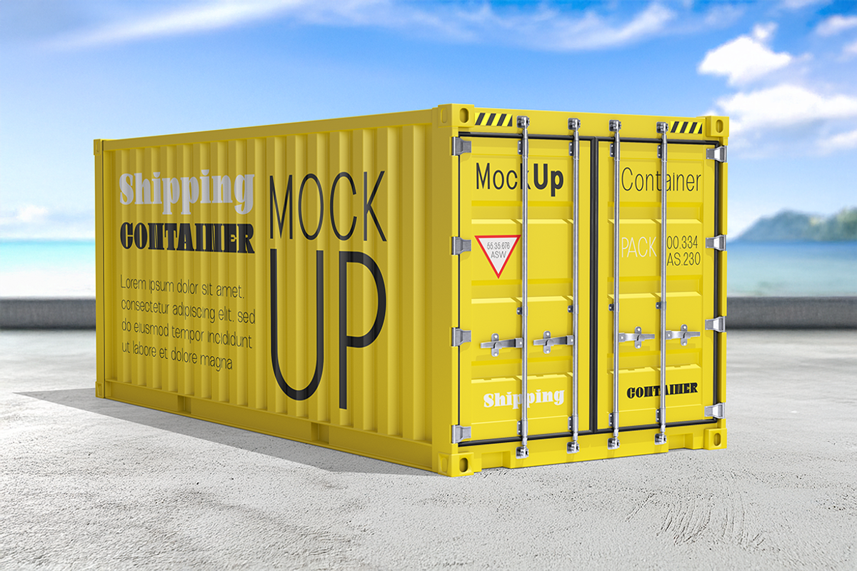 Shipping Container Mockup, a Cups & Container Mockup by groens (Photo 2 of 4)