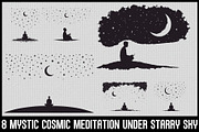 Night Sky Zen Meditation Bundle, an Illustration by hafijul (Thumbnail 1 of 9)