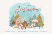 Christmas characters and lettering, an Animal Illustration by Lesya Skripak (Thumbnail 1 of 7)