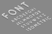 Isometric font alphabet with shadow, an Object Graphic by majcot (Thumbnail 5 of 5)