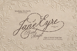 Jane Eyre - Pixel Script Font, a Script Font by AndrewPixelType