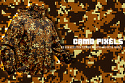 Camo Pixels, a Texture Graphic by Digital Art Creations (Thumbnail 2 of 6)