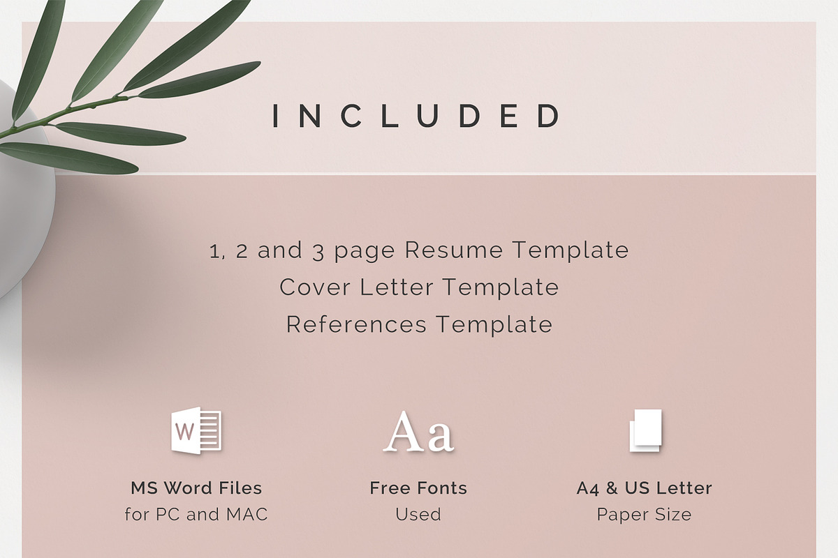 1, 2 and 3 Page Word Resume Template, a Resume Template by DemeDesign (Photo 7 of 7)