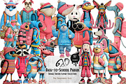 Back-to-School Parade, an Animal Illustration by NiiiNArt (Thumbnail 1 of 4)