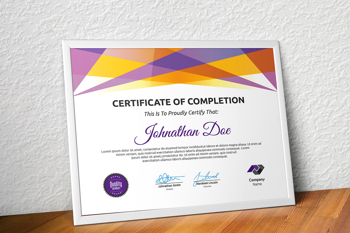 Certificate Word | PSD | AI, a Stationery Template by Curve Design (Photo 3 of 3)