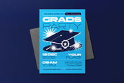 Blue White Graduation Invitation, a Flyer Template by graphicook (Thumbnail 3 of 3)