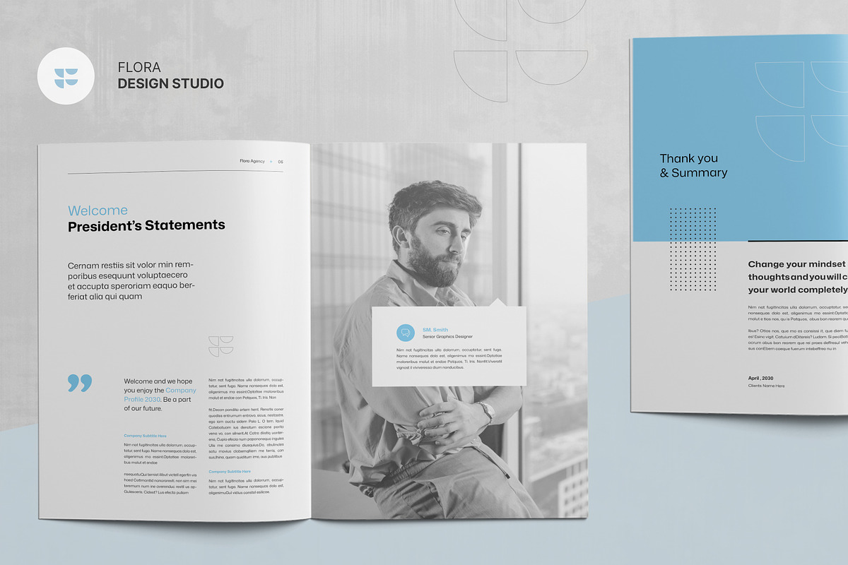 FLORA | Company Profile Template, a Brochure Template by KreateTribe (Photo 9 of 11)