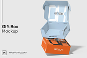Gift Box Mockup 2 Scenes, a Packaging Mockup by graphicsauce (Thumbnail 1 of 4)