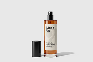 Cosmetic Spray Bottle Mockup