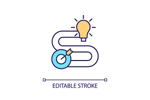 Way from idea to realization RGB, an Outline Icon by IMG Visuals
