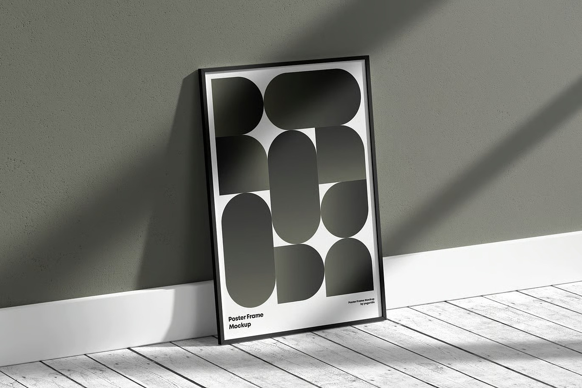 Poster Frame Mock-up, an Advertising Mockup by zippypixelstudio (Photo 14 of 16)