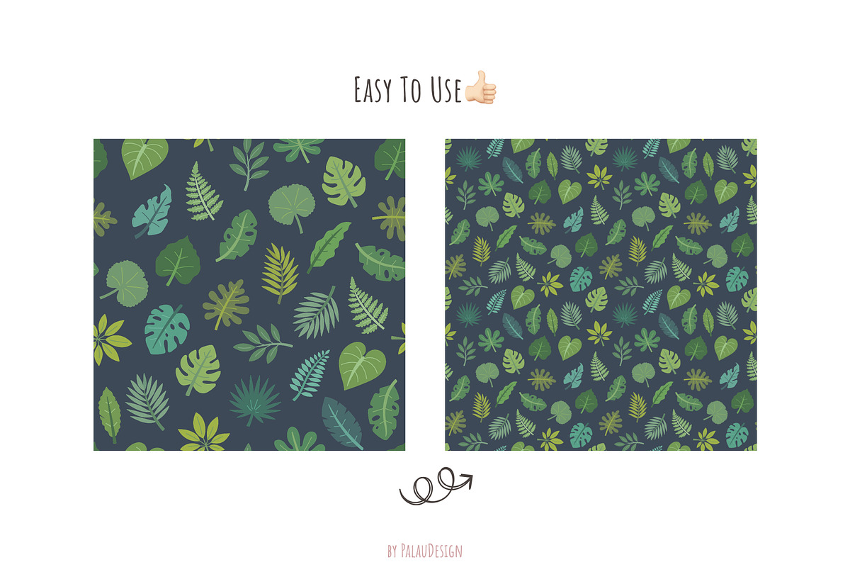 Leaf Seamless Patterns, a Pattern Graphic by Palau (Photo 9 of 9)