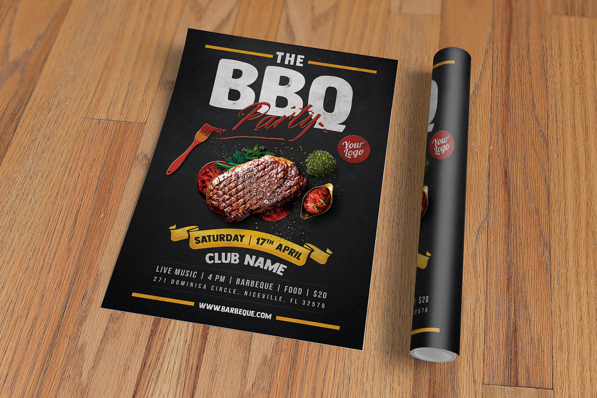 The BBQ Party Flyer, a Flyer Template by CREATIVE DUDE (Photo 3 of 5)