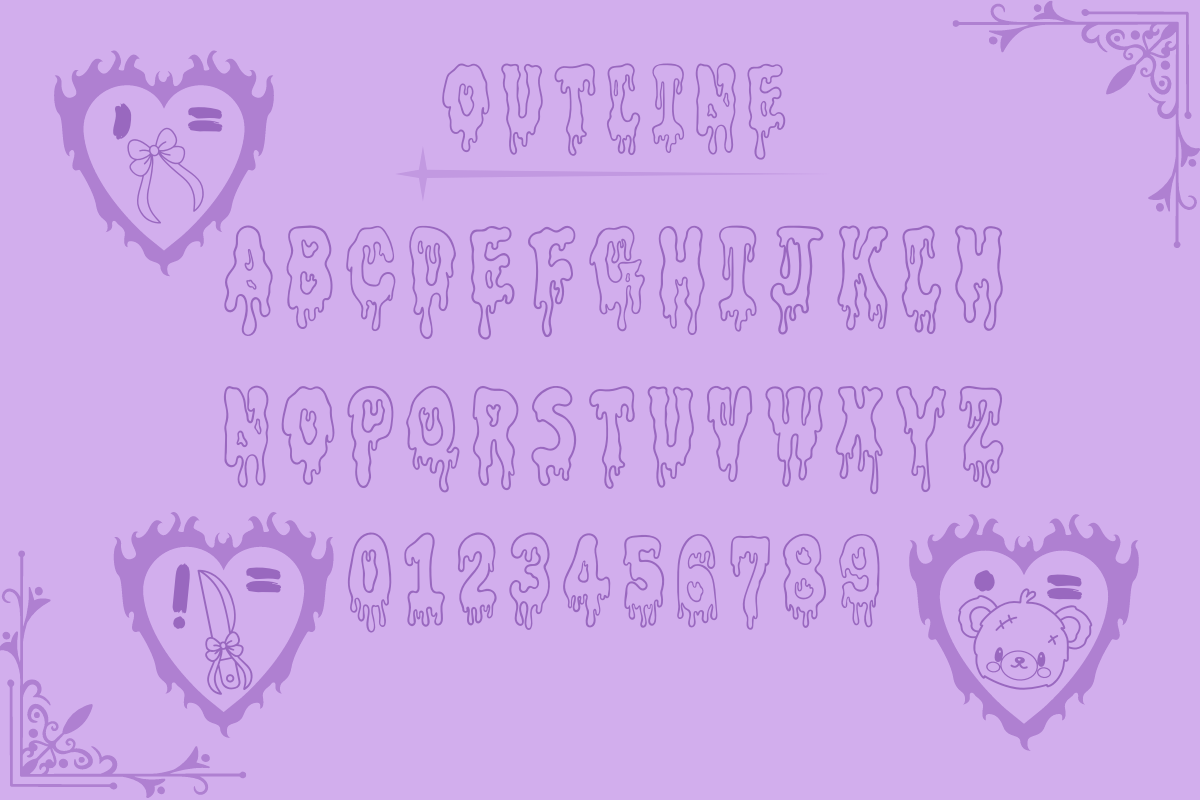 Pastel Goth Halloween Font, a Handwritten Font by Babymimiart (Photo 8 of 8)
