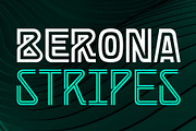 Berona Stripes, a Sans Serif Font by Alex_Camacho_Studio (Thumbnail 1 of 13)