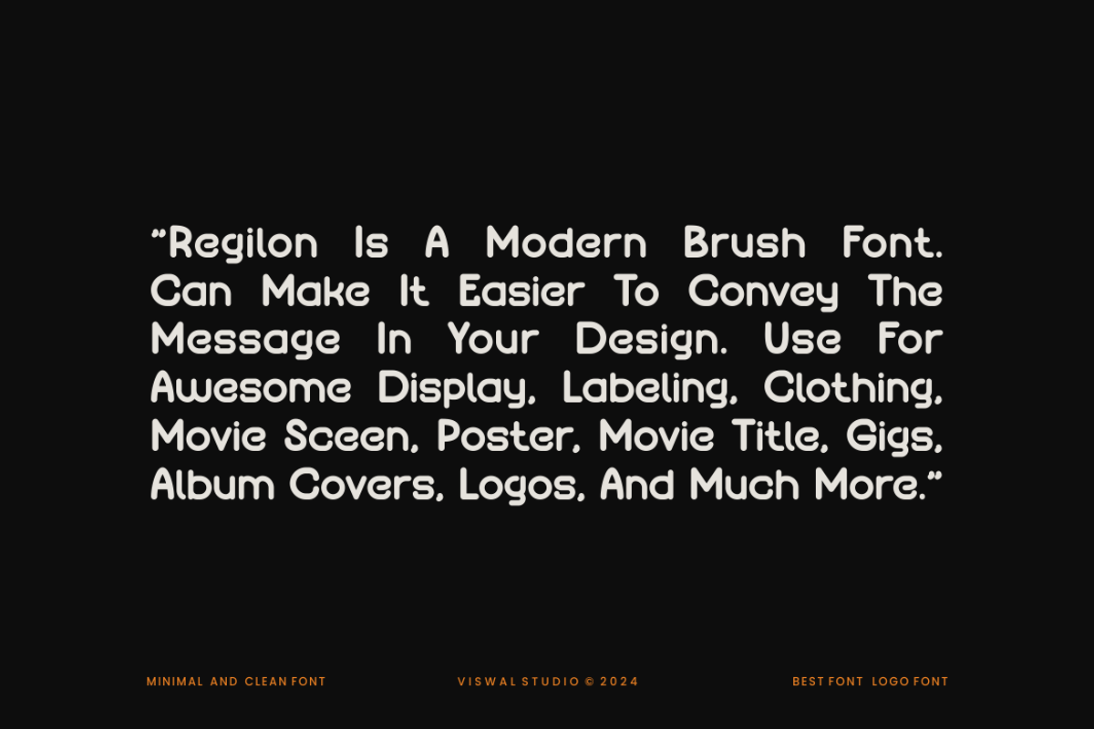 Regilon - Modern Logo Font, a Sans Serif Font by Viswal Studio (Photo 4 of 8)