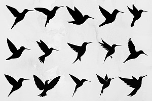Hummingbird Silhouette SVG, an Animal Illustration by newminddesign