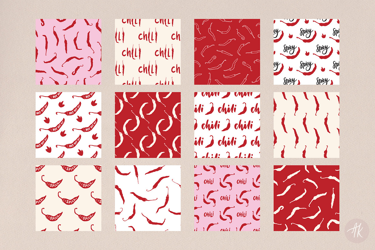 Chili Peppers Set, an Illustration by Alena Koval (Photo 13 of 18)