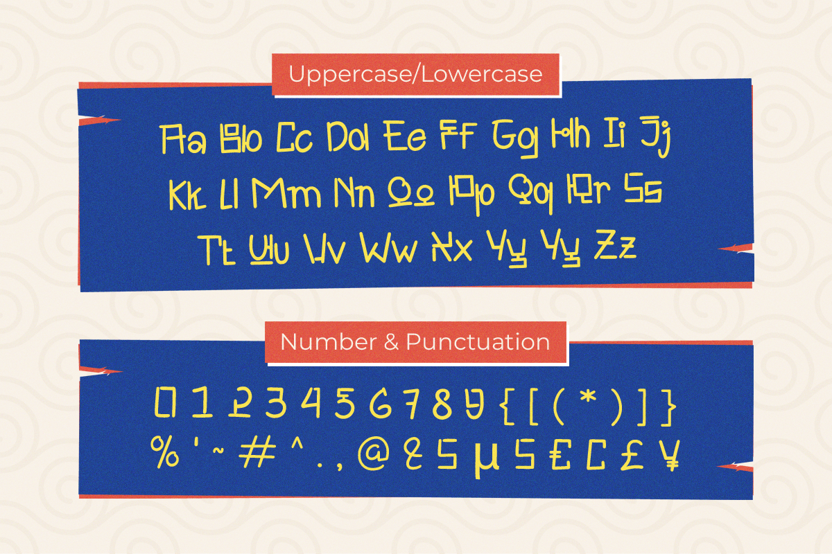 Goghuji - Korean Vibes Display, a Handwritten Font by Pandeka Studio (Photo 9 of 9)