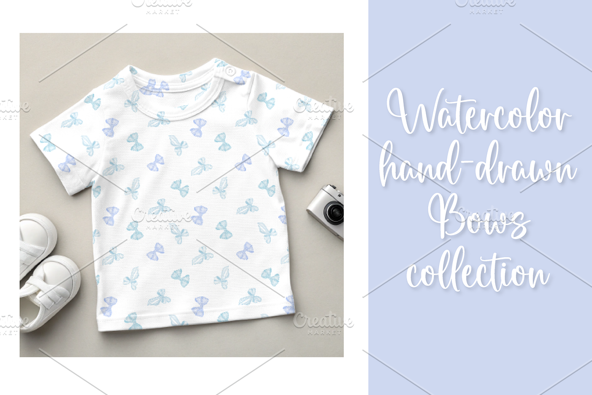 Watercolor hand-drawn bows Graphics, a Pattern Graphic by Art (Photo 4 of 8)