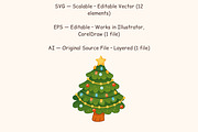 Cute Winter & Christmas Clipart Set, a Seasonal Illustration by Bielousova Art (Thumbnail 5 of 8)