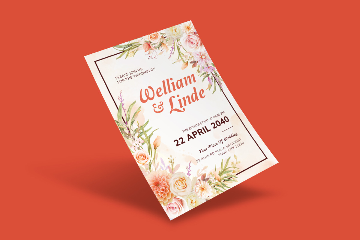Marijose Wedding Invitation Template, an Invitation Template by iDoodle Studio (Photo 2 of 4)
