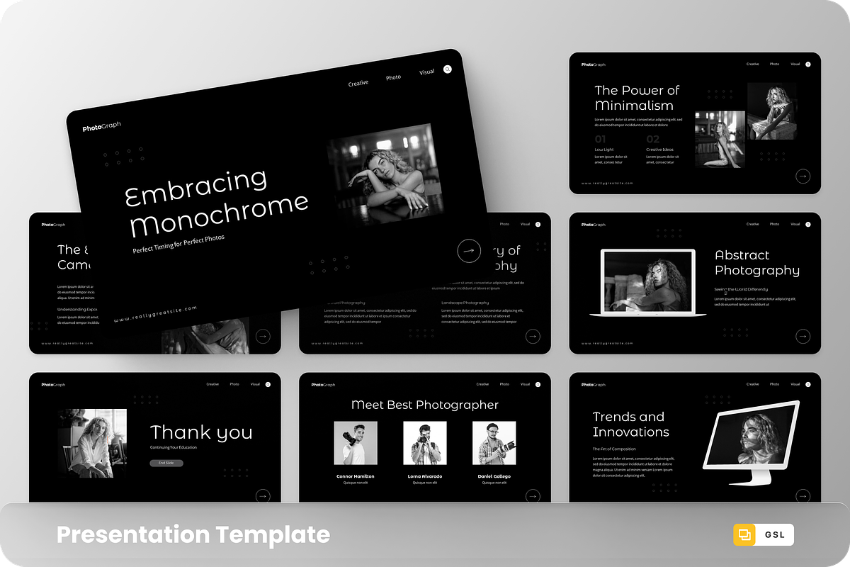 Minimalist Photography Google Slide, a Presentation Template by GraphauseProject (Photo 1 of 6)