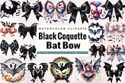 Black Coquette Bat Bow  Clipart Bund, an Illustration by SVGArt (Thumbnail 1 of 8)