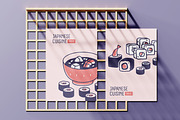 Sushi, Asian food banner, menu cover, a Food Illustration by Good Studio (Thumbnail 5 of 6)