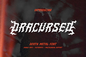 Dracursed - Death metal Font, a Script Font by AQR Studio