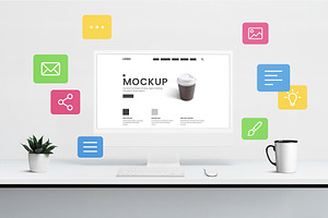 Web Design Studio Display Mockup