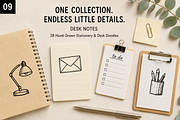 28 Hand-Drawn Stationery Doodles, an Object Illustration by Designs24hr (Thumbnail 9 of 9)