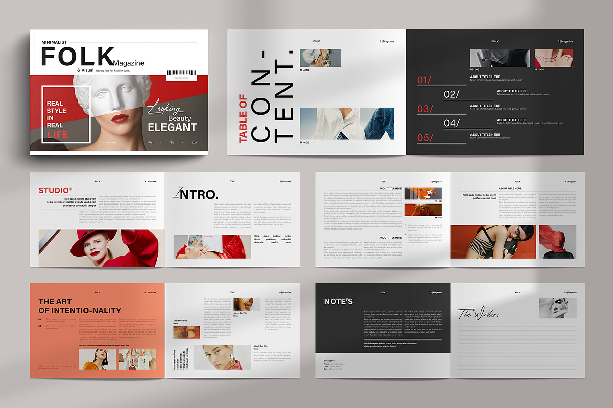 FOLK Modern Magazine Landscape, a Magazine Template by NorthPeak (Photo 1 of 12)