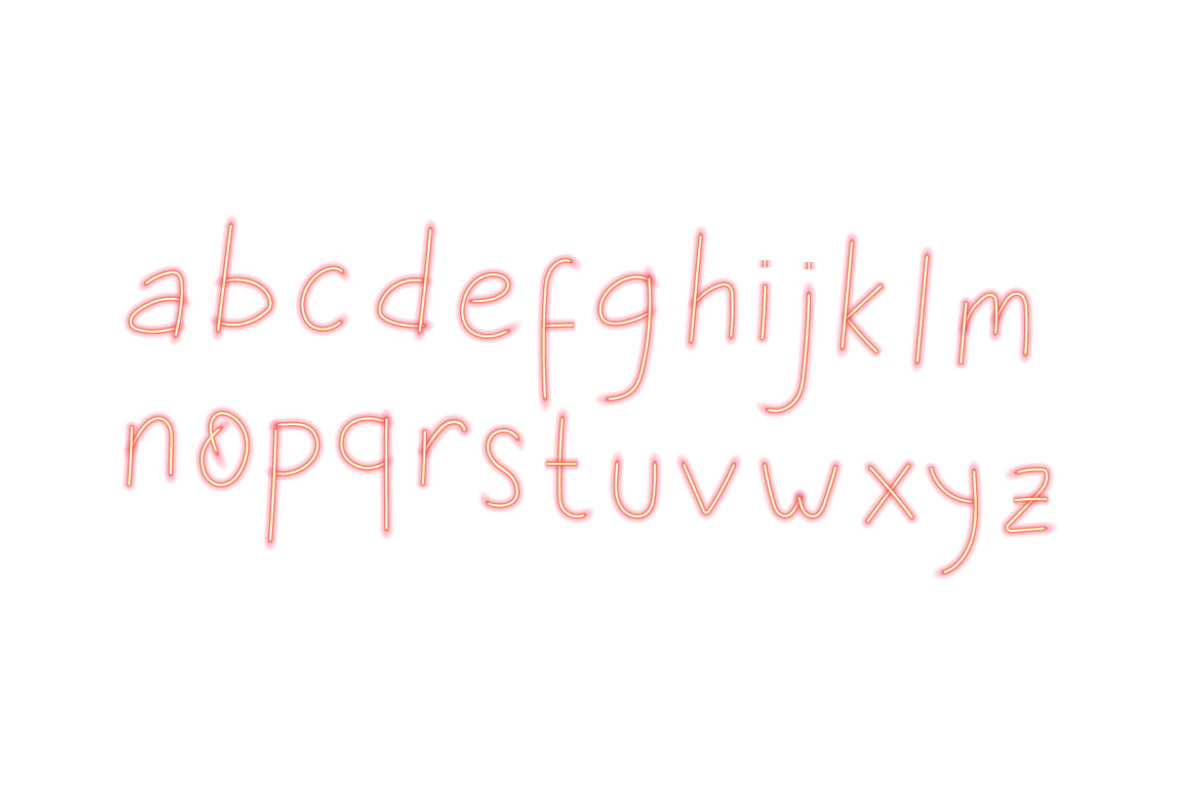 Display Neon Alphabet Colors | EPS10 preview 7