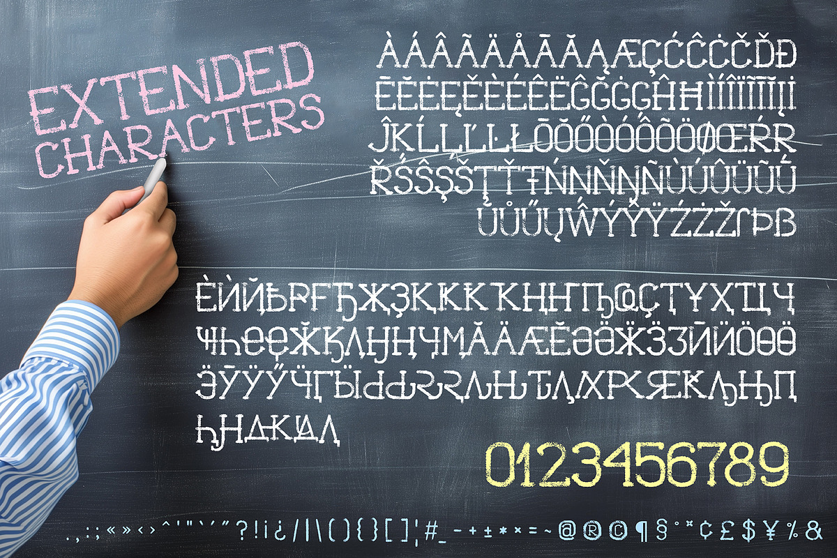 Multilingual Chalk font, a Slab Serif Font by Ekaterina Glazkova (Photo 4 of 5)