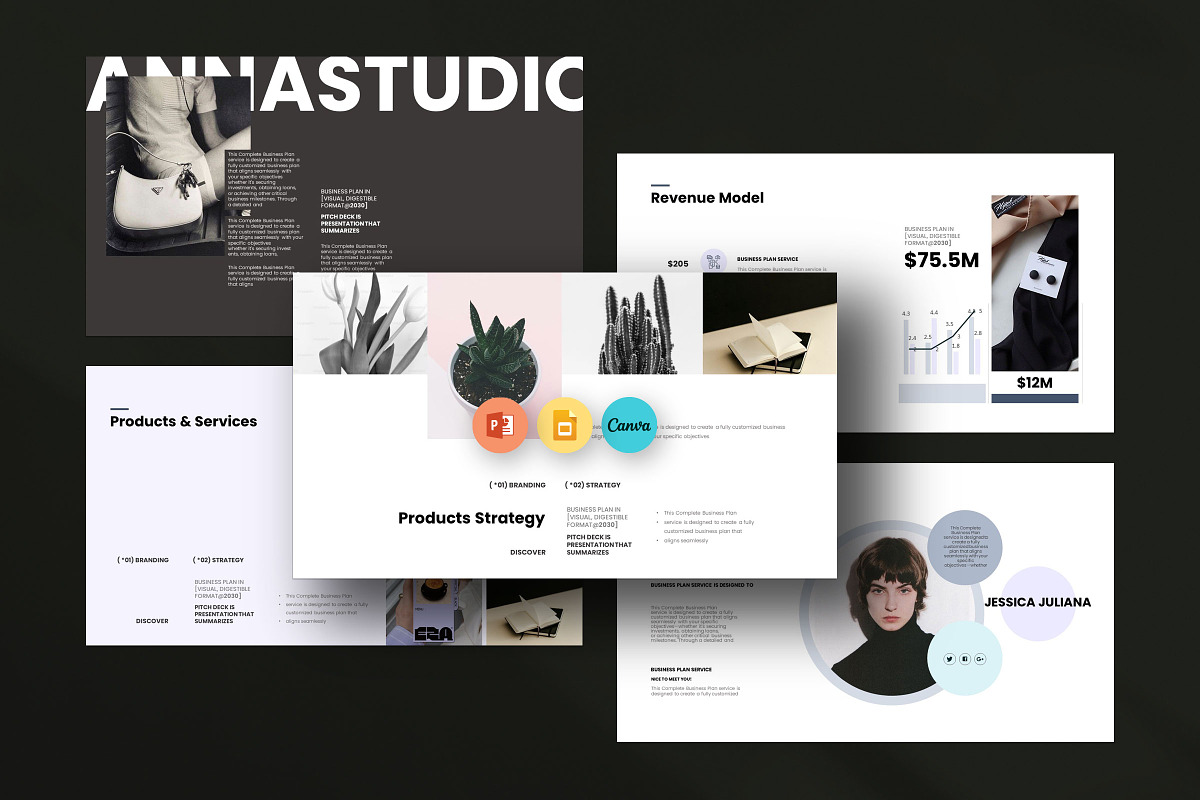 Business Plan Presentation Template, a Presentation Template by Studio Industry (Photo 4 of 11)