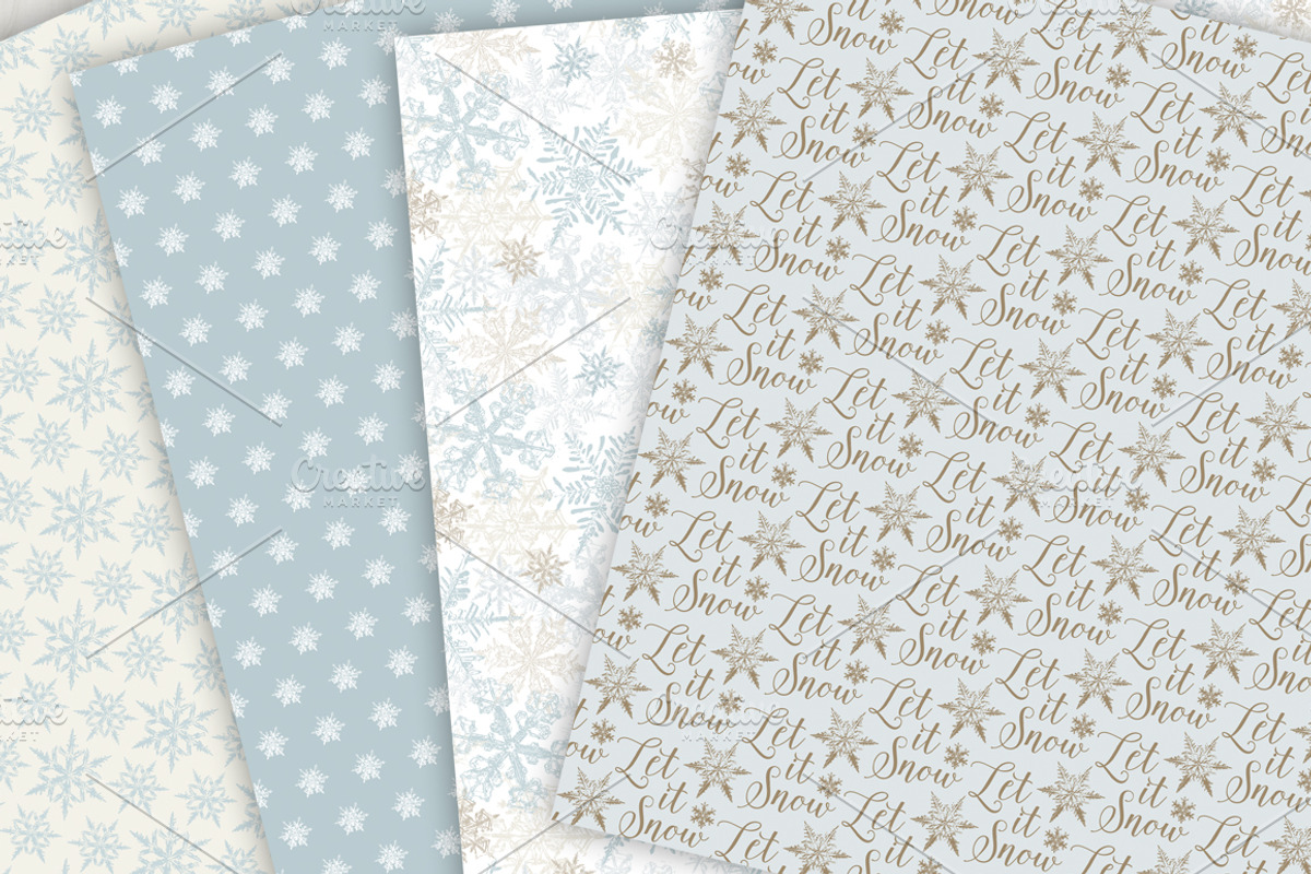 Winter Digital Paper Pack, a Pattern Graphic by Galina Ivanova (Photo 4 of 4)