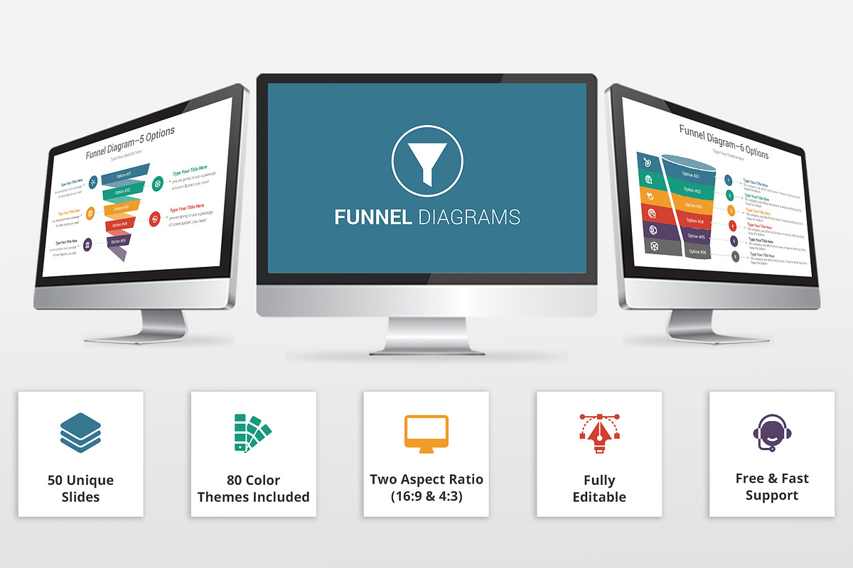 Funnel Diagrams PowerPoint template, a Presentation Template by GraphicStan (Photo 2 of 8)
